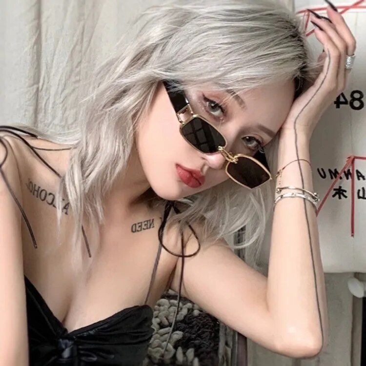 Retro Chic Rectangle Sunglasses 