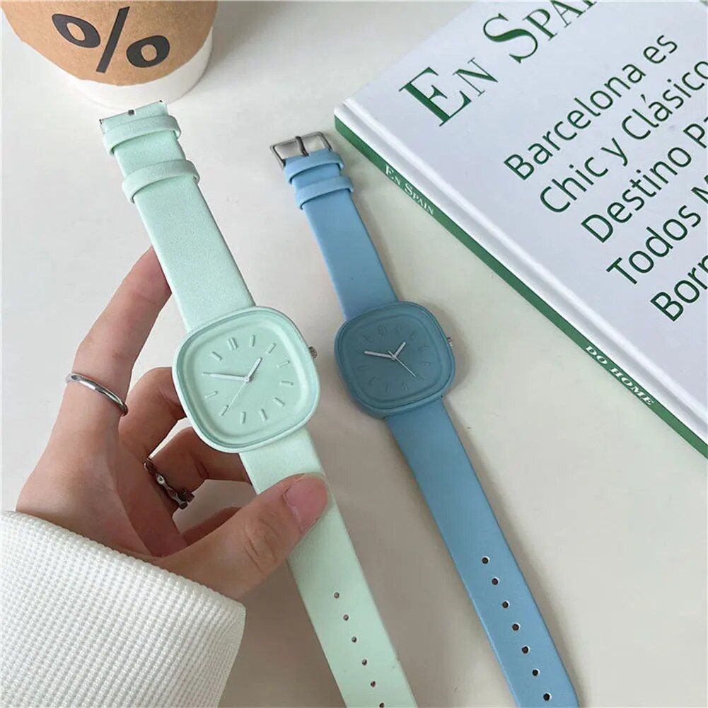 Chic Macaron Color Square Watch 