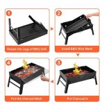 Compact and Versatile Portable Charcoal Grill - Ideal for Outdoor Cooking, Camping, and Picnics - Image 4