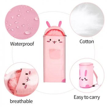 Children's Cartoon Animal Sleeping Bag & Blanket