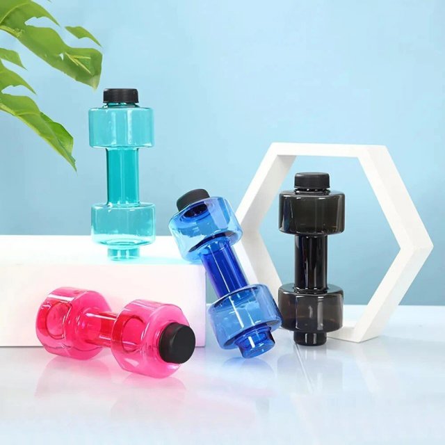 Multifunctional Dumbbell Shaped Water Bottle for Fitness Enthusiasts - Image 3