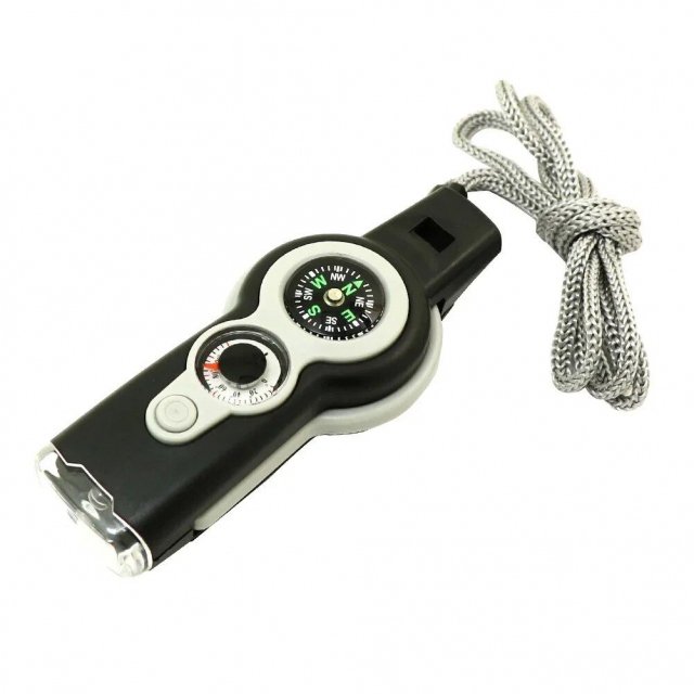 Multi-Purpose Outdoor Emergency Survival Tool with LED Light and Whistle - Image 4