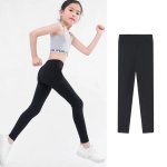 Chic High-Waist Sporty Leggings for Girls 4-11 Years - Versatile Yoga & Casual Wear - Image 5