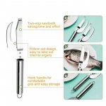 3-in-1 Stainless Steel Fish Scale Remover & Kitchen Seafood Prep Tool - Image 5