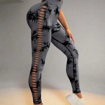 High-Waisted Tie-Dye Yoga Leggings