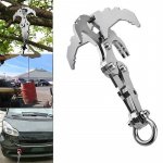 Stainless Steel Folding Gravity Grab Hook - Image 2