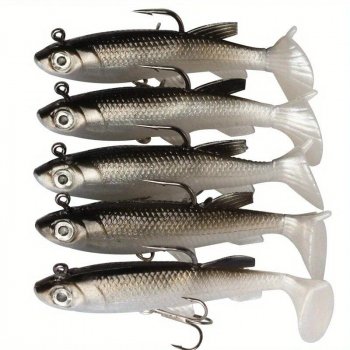 5-Piece Swimbait Silicone Soft Bait Set