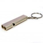 High-Decibel Twin-Tube Aluminum Alloy Outdoor Survival Whistle - Image 6