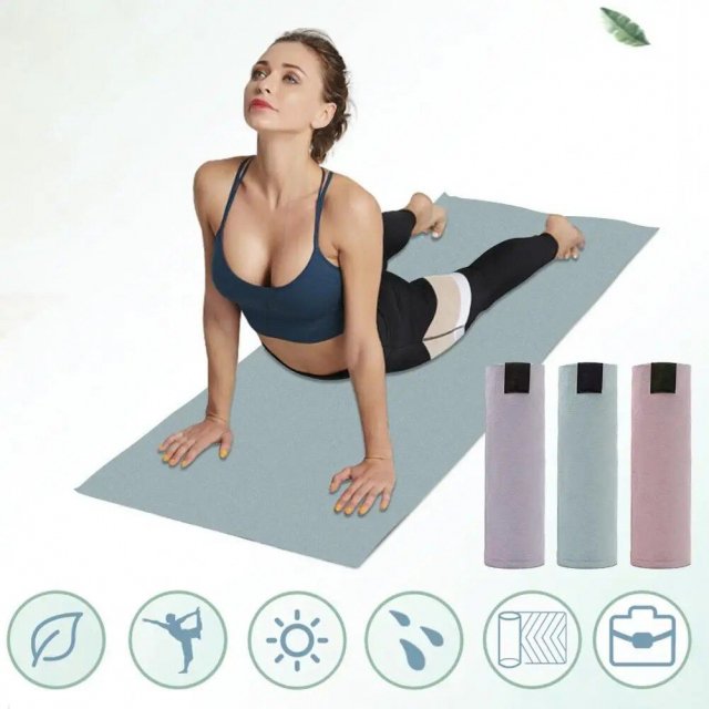 Premium Microfiber Yoga Towel - Anti-Slip, Quick-Dry, Extra Long for Fitness & Pilates - Image 3