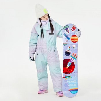 Kids Winter Snowsuit - Windproof Hooded Ski Jumpsuit for Boys and Girls