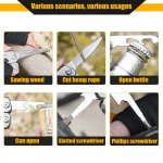 Compact 14-in-1 Stainless Steel Multi-Tool Pocket Knife - Image 3