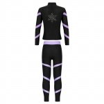 Girls' Striped Sportswear Set: Long Sleeve Zipper Top & Leggings for Gymnastics, Yoga & Dance - Image 3