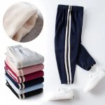 Cozy Kids' Fleece-Lined Casual Sport Trousers - Solid Colors, Comfort Fit for Ages 1-9 - Image 3