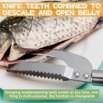 3-in-1 Stainless Steel Fish Scale Remover & Kitchen Seafood Prep Tool - Image 3