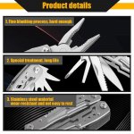 Compact 14-in-1 Stainless Steel Multi-Tool Pocket Knife - Image 2