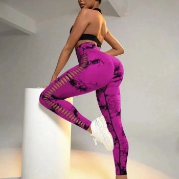 High-Waisted Tie-Dye Yoga Leggings