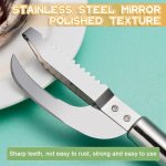 3-in-1 Stainless Steel Fish Scale Remover & Kitchen Seafood Prep Tool - Image 4