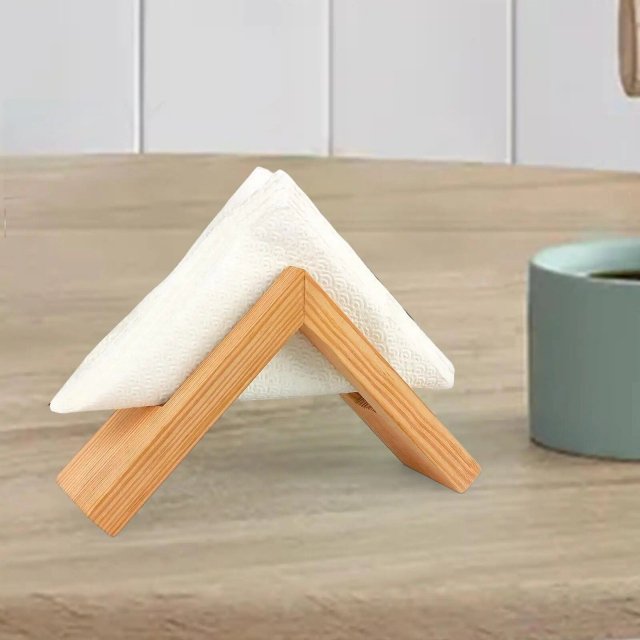 Elegant Wooden Napkin Holder - Decorative Tabletop Napkin Stand for Home & Picnic - Image 4