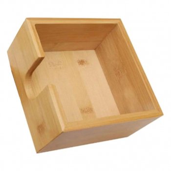 Alternative view of Bamboo Tissue Box - Multi-Function Square Napkin Holder for Home and Office