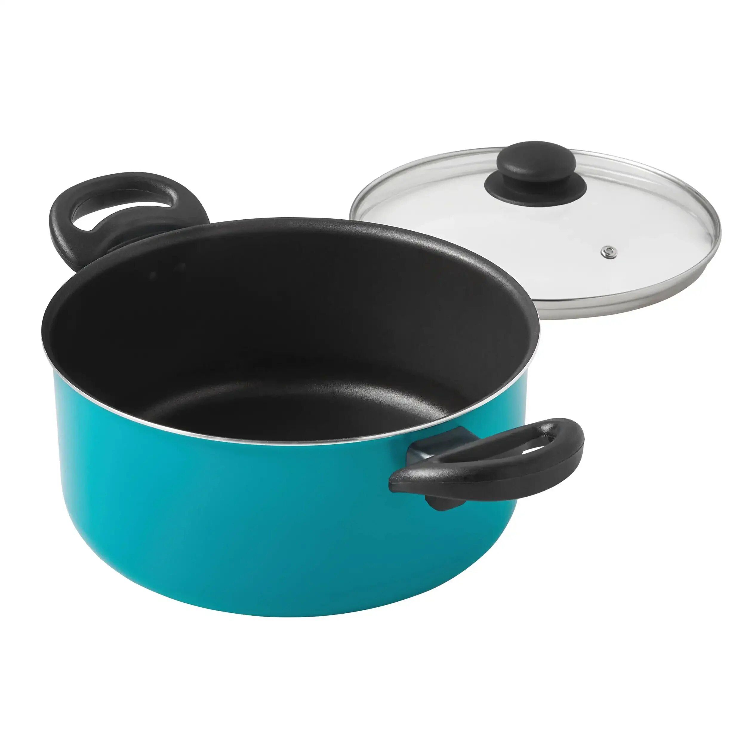 7-Piece Teal Non-Stick Aluminum Cookware Set Home & Garden Kitchen Kitchen & Dining