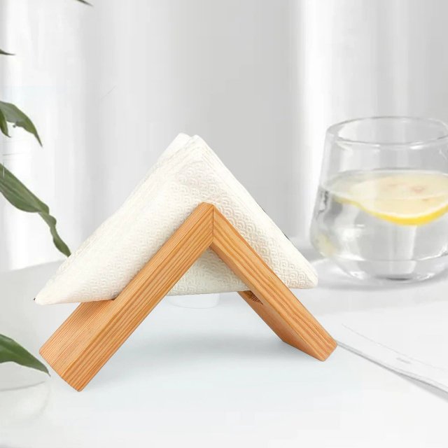 Elegant Wooden Napkin Holder - Decorative Tabletop Napkin Stand for Home & Picnic - Image 6