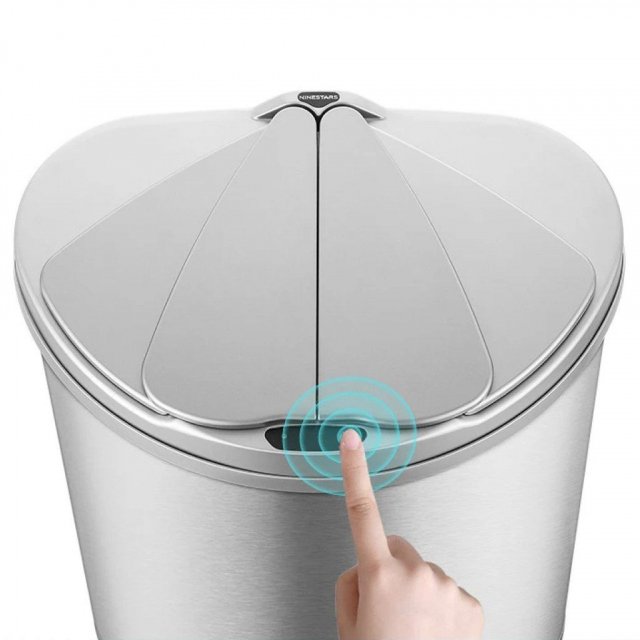 Eco-Friendly Stainless Steel Smart Trash Bin for Home & Office - Image 2