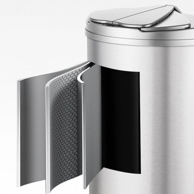 Eco-Friendly Stainless Steel Smart Trash Bin for Home & Office - Image 3
