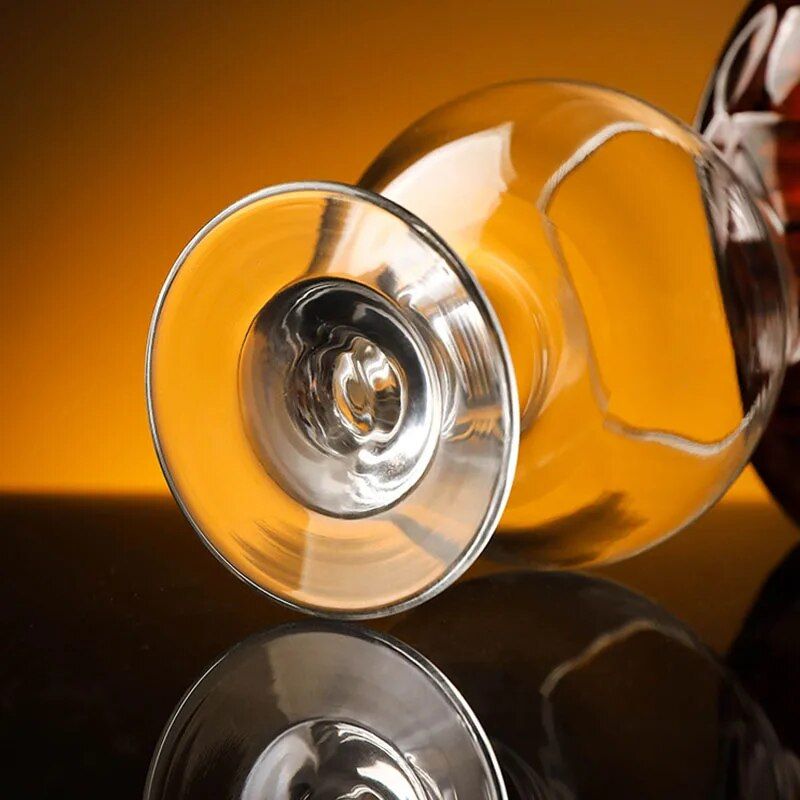 Elegant 2-Piece Glass Wine & Whiskey Cup Set - Versatile for All Beverages Kitchen