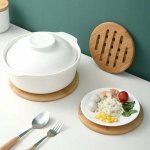 Elegant Bamboo Trivet Mat Set - Heat Resistant & Eco-Friendly Kitchen Pads - Image 4