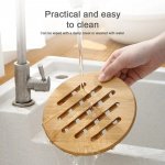 Elegant Bamboo Trivet Mat Set - Heat Resistant & Eco-Friendly Kitchen Pads - Image 5