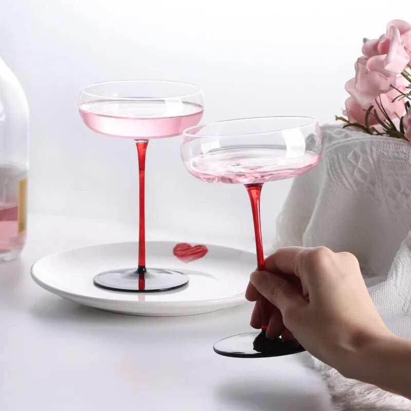 Elegant Crystal Cocktail Glasses - Multipurpose Goblets for Special Occasions Kitchen