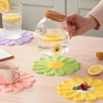 Heat-Resistant Silicone Daisy Pot Mat - Multi-Use Trivet and Countertop Protector - Image 6