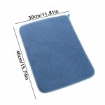Multi-Color Classic Polyester Dish Drying Mat, 30x40 cm Absorbent Kitchen Pad - Image 4