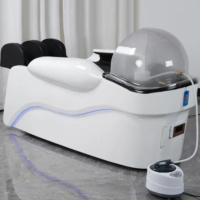 Luxurious Whole Body Heated Massage Shampoo Bed with Water Circulation - Ideal for Beauty Salons & Barber Shops - Image 4