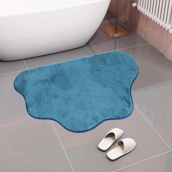 Luxurious Water-Absorbent Bathroom Mat: Non-Slip, Machine Washable Floor Rug