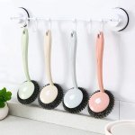 Multi-Purpose Stainless Steel Cleaning Brush with Long Handle - Image 7