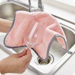Eco-Friendly Super Absorbent Coral Velvet Kitchen Dish Cloth - Image 3
