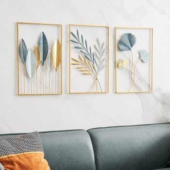 Modern Nordic Ginkgo Leaf Metal Wall Art