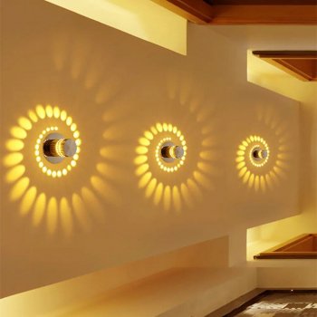 Alternative view of Colorful Spiral LED Wall Lamp