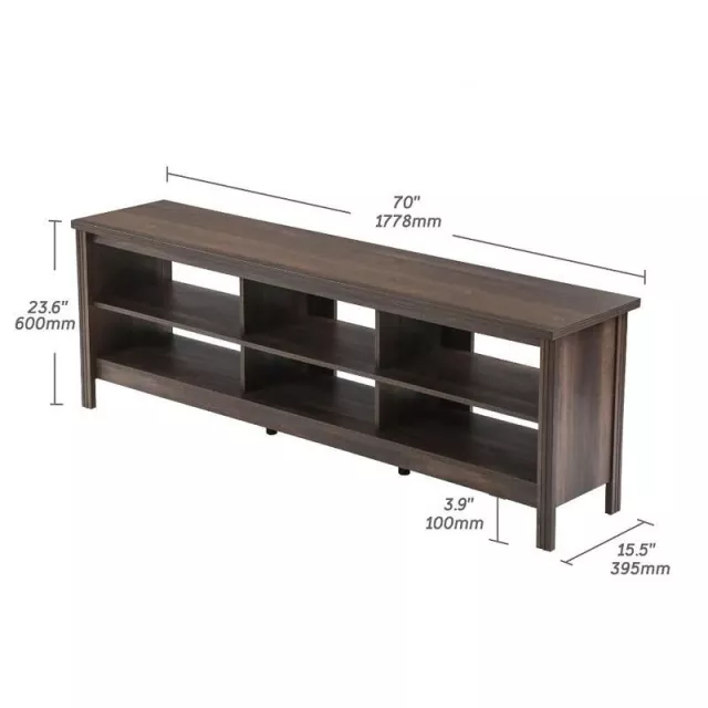 Modern Farmhouse 58" Espresso TV Stand for 65" Screens with Storage - Image 6