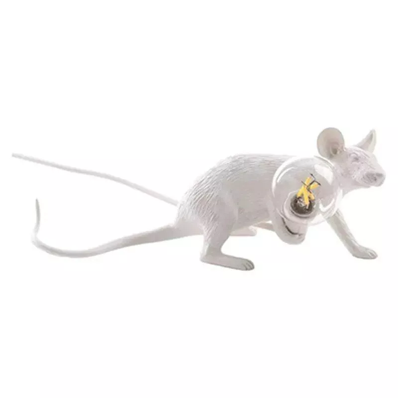 White crawling mouse