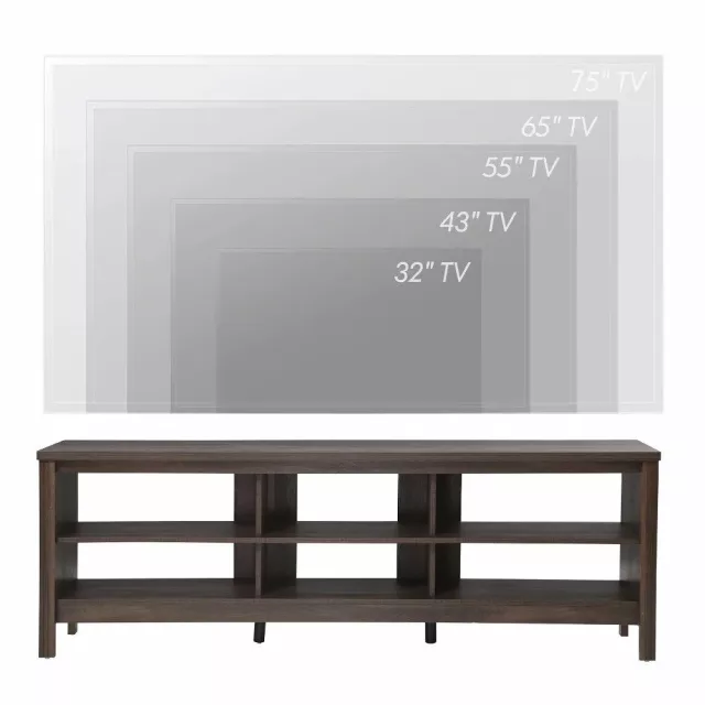 Modern Farmhouse 58" Espresso TV Stand for 65" Screens with Storage - Image 3