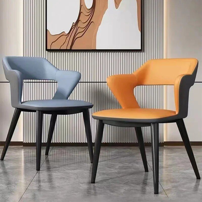 Elegant Modern Acrylic Arm Dining Chair with PU Leather - Ideal for Office, Kitchen, and Events Furniture Home & Garden Home Decor