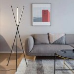 Modern Nordic LED Floor Lamp – Minimalist Aluminum 3-Prong Design for Elegant Home Lighting - Image 4