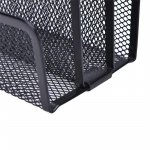 Sleek Black Metal Mesh Desk Organizer & Letter Sorter - Image 6