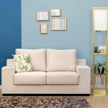 Elegant Multi-Functional Floor Lamp with Storage Shelves and Linen Shade