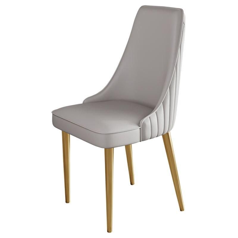 Elegant Modern Dining Chair with Gold Legs - Luxury Synthetic Leather Seating for Home and Events Furniture Home & Garden Home Decor