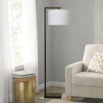 Elegant 62" Contemporary Metal Floor Lamp with LED Bulb and Footswitch, Black - Image 7