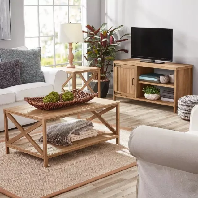 Rustic Gray Farmhouse TV Stand - Image 3