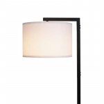 Elegant 62" Contemporary Metal Floor Lamp with LED Bulb and Footswitch, Black - Image 5
